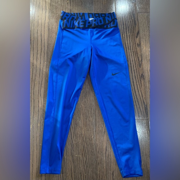 Nike Pants - Nike Pro Dri-Fit Royal Blue Leggings Size S